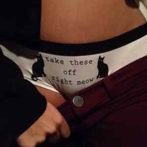 Obrázek 'take these off right meow'