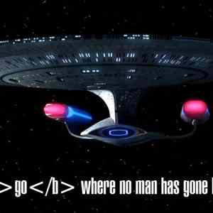 Obrázek 'to boldly go'