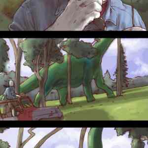 Obrázek 'what jurrasic park would look like if it was animated'