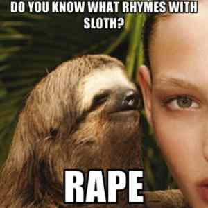Obrázek 'what rhymes with sloth'