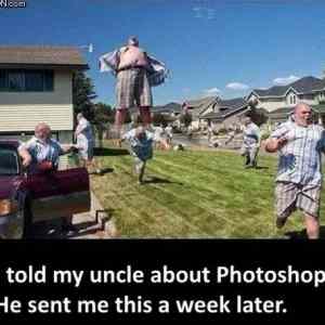 Obrázek 'when your funny uncle is a photoshop master'