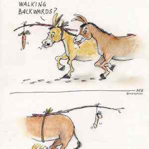 Obrázek 'why are you walking backwards'