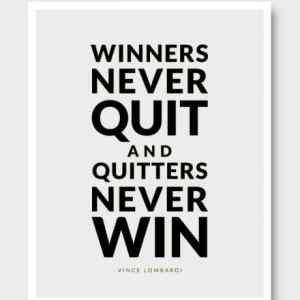 Obrázek 'winners never quit'