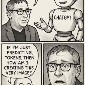 Obrázek 'you are just predicting tokens'