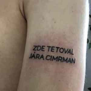 Obrázek 'zde tetoval cimrman'