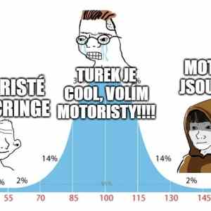 Obrázek 'zoom na motoristy - Je to jasne hloupi a nevzdelani voli nacky komunisty a fa...'