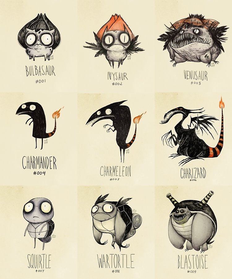 Obrázek -If Tim Burton made Pokemon-      25.08.2012