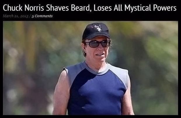 Obrázek - Chuck Norris Shaves Beard -      20.05.2013