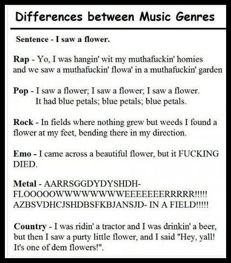 Obrázek - Differences between Music Genres -      04.03.2013