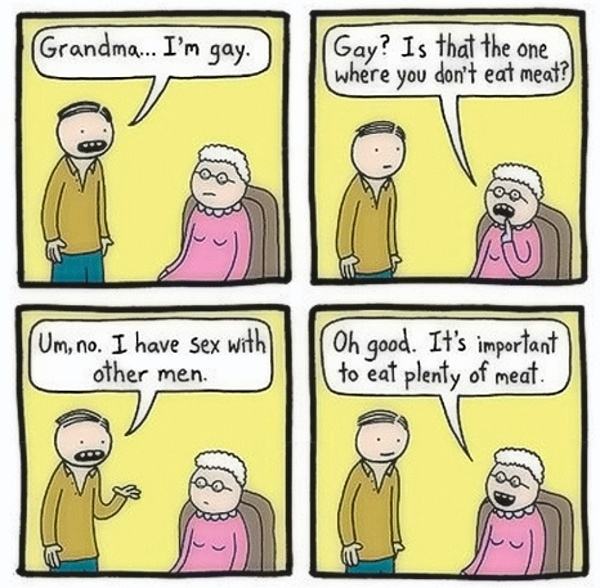 Obrázek - Grandma - I am gay -      06.01.2013