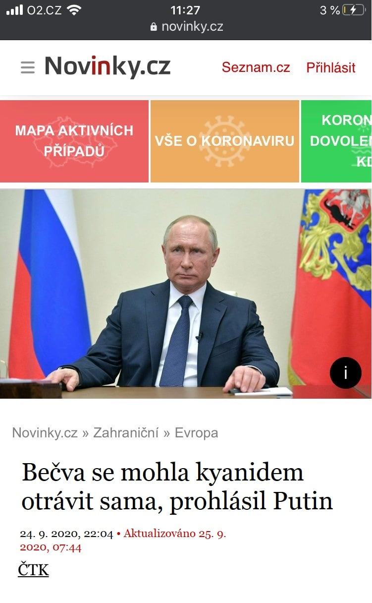 Obrázek - Vladimir k afere s kyanidem v Becve -