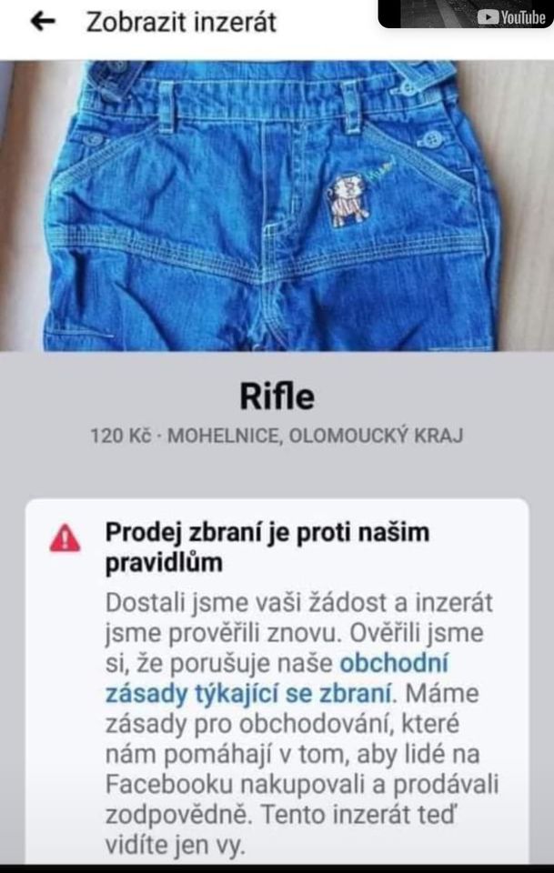 Obrázek - prodej zbrani na FB - -