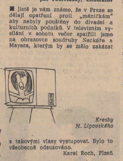 Obrázek - udavac z Plzne - z CSSR tisku - 1966 -