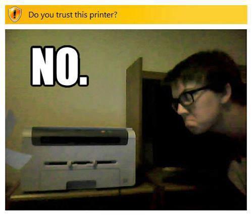 Obrázek A - do not trust the printer