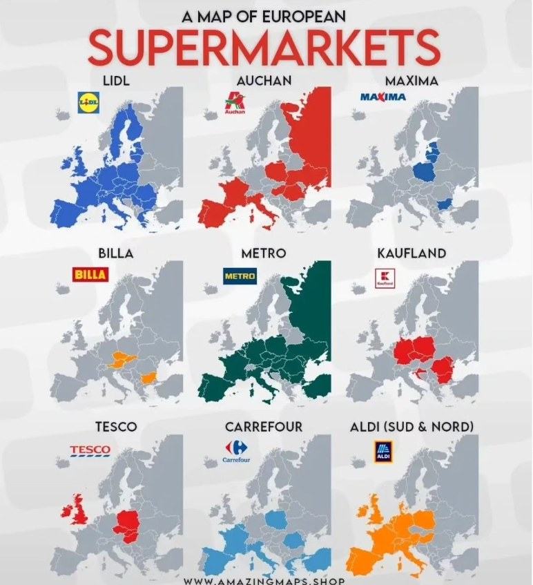 Obrázek A Map of European Supermarket Brands