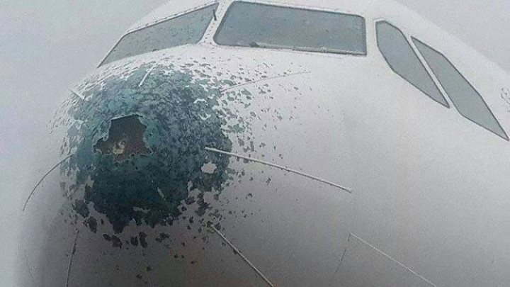 Obrázek Airbus po silne bource