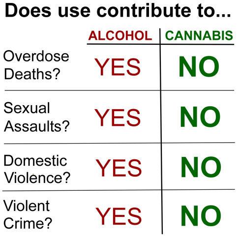 Obrázek Alcohol versus cannabis