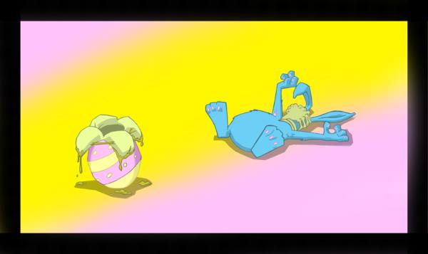 Obrázek Alien vs Easter Bunny by scorpioNZ