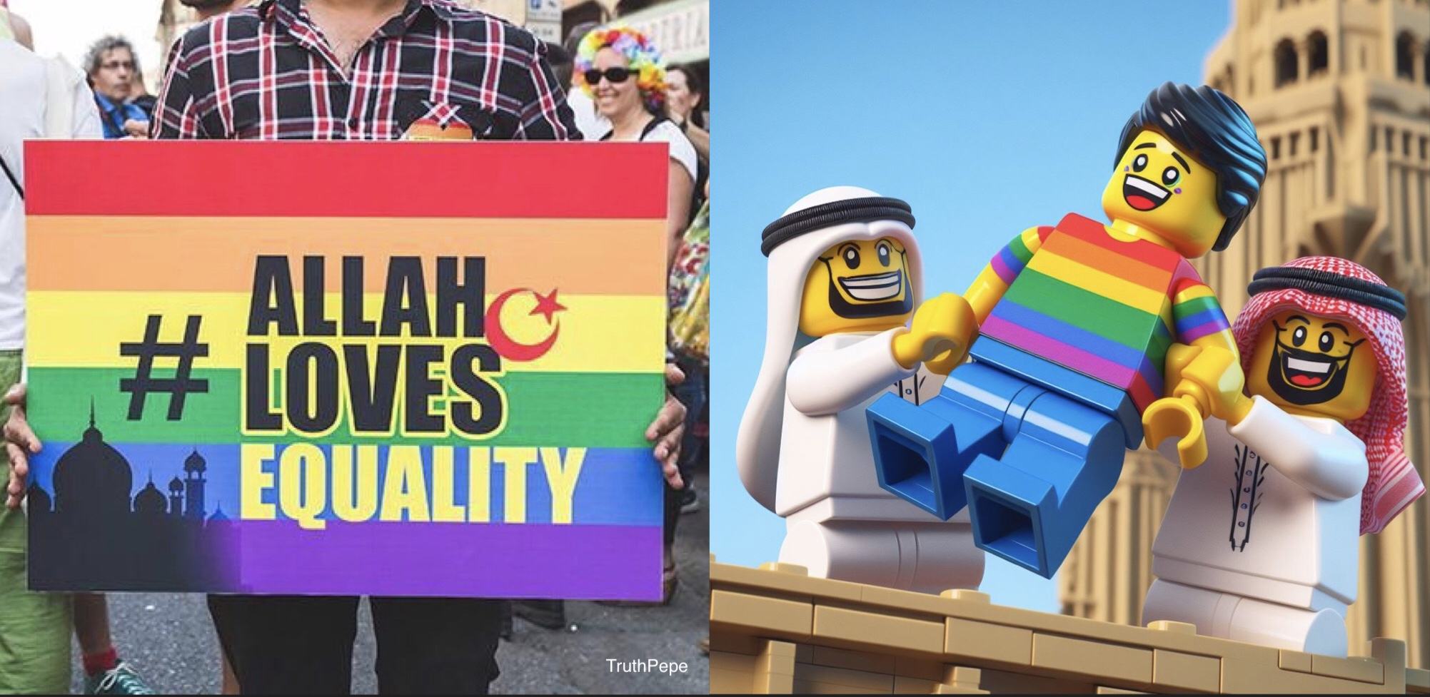 Obrázek Allah miluje equalitu lego vesrion