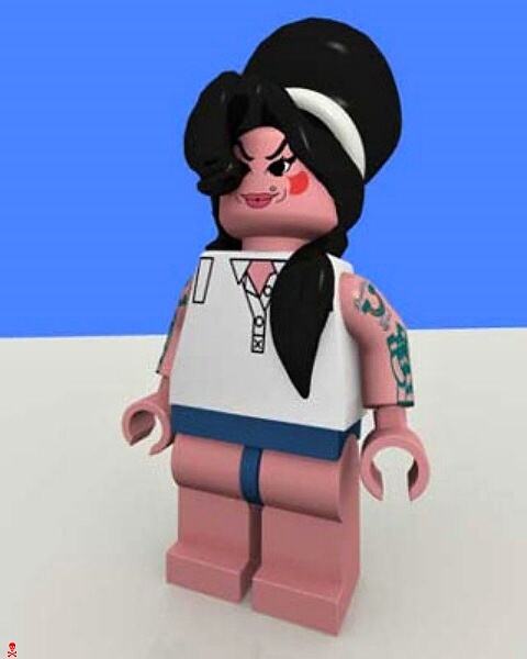 Obrázek Amy Winehouse Lego indian
