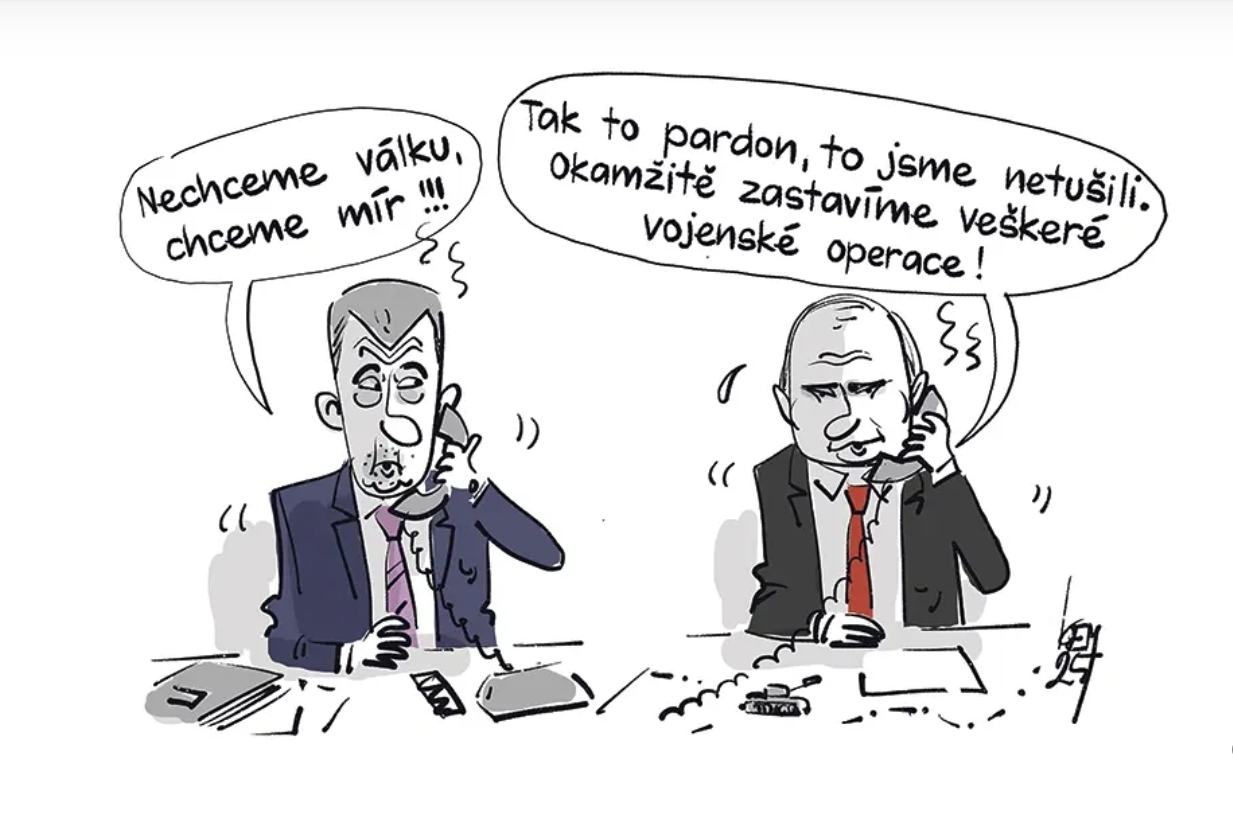 Obrázek Andreje poslechne i zmrd Putin