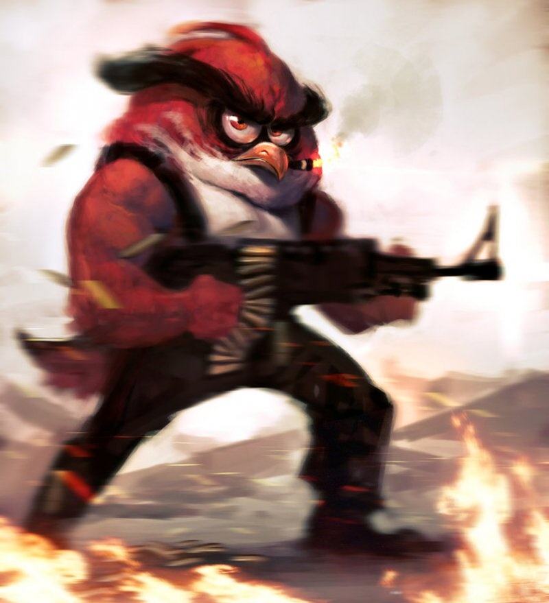 Obrázek Angry Bird Rambo 