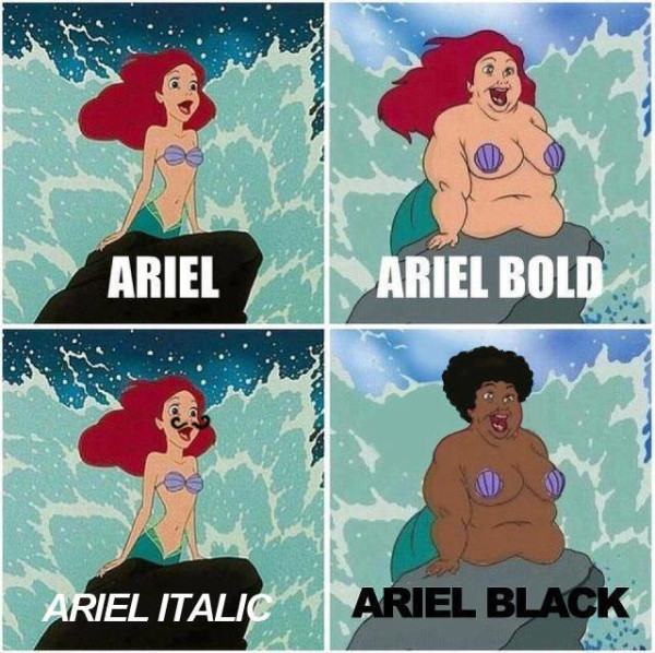 Obrázek Ariel typeface