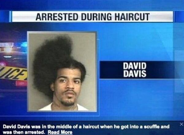 Obrázek Arrested during haircut
