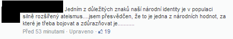 Obrázek Ateismus jako narodni hodnota