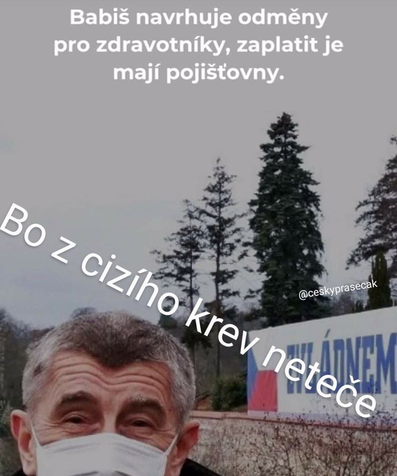 Obrázek Babis umi skvele rozdelovat z ciziho