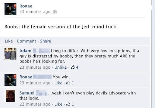 Obrázek Boobs - the Female Version of the Jedi Mind Trick 09-02-2012