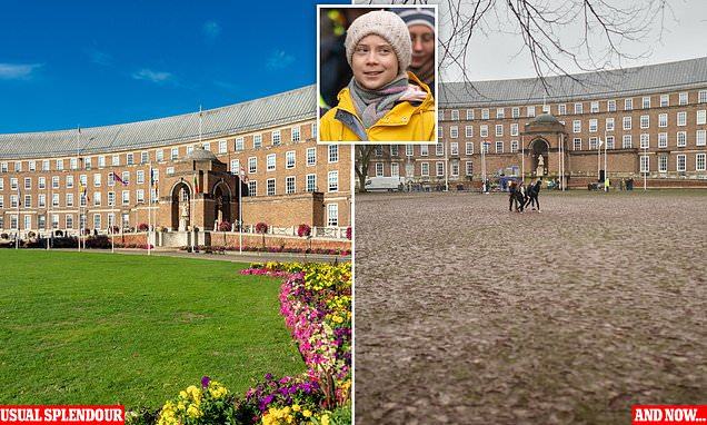 Obrázek Bristol College Green before and after Greta Thunberg visit