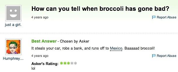 Obrázek Broccoli has gone bad