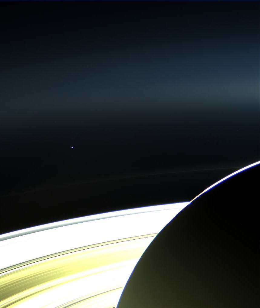 Obrázek Cassini fotila Zemi  C2 A9 NASA
