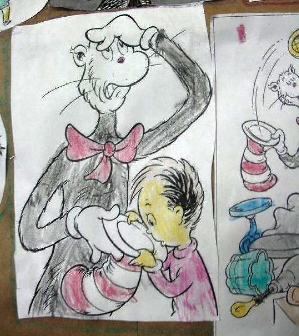 Obrázek Cat in the Hat Drawing Fail