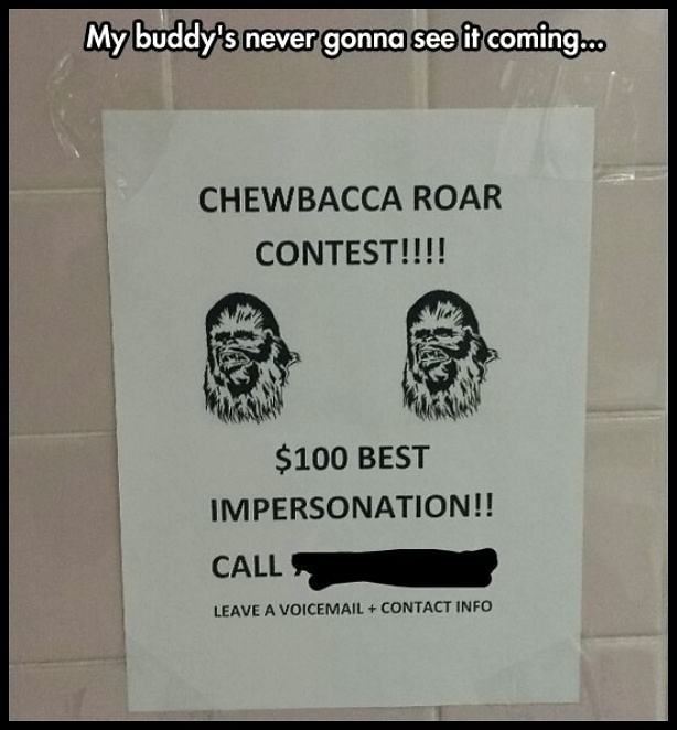 Obrázek Chewbacca&nbsp;Roar&nbsp;Contest