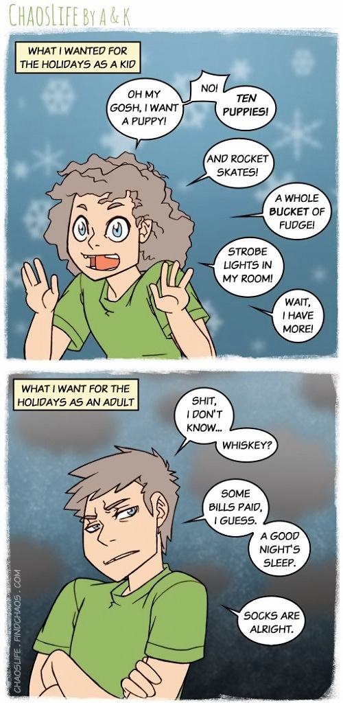 Obrázek Christmas Presents - Now Vs Then