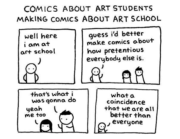 Obrázek Comics about art students making comics about art school 20-12-2011
