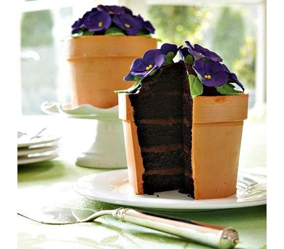 Obrázek Cool Plantpot Themed Chocolate Cake