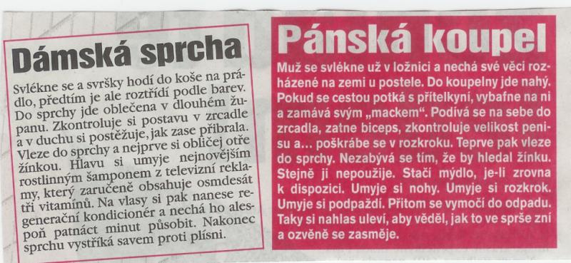 Obrázek Damska a panska sprcha