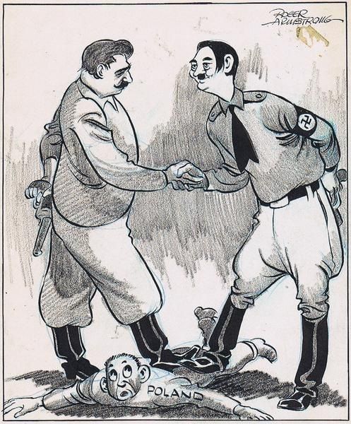 Obrázek Dobova karikatura Stalin Hitler