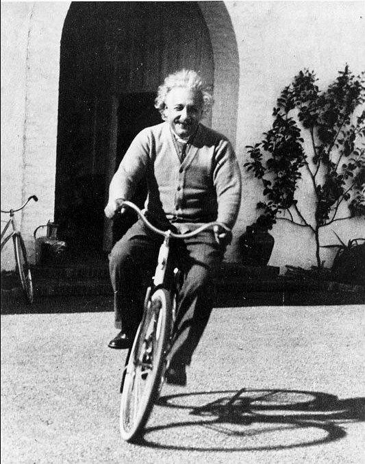 Obrázek Einstein na kole