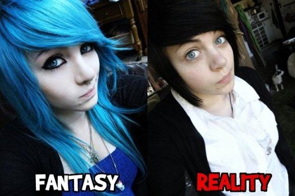 Obrázek Emo Girl - Fantasy Vs Reality 