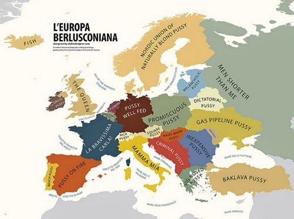 Obrázek Europe According To Silvio Berlusconi