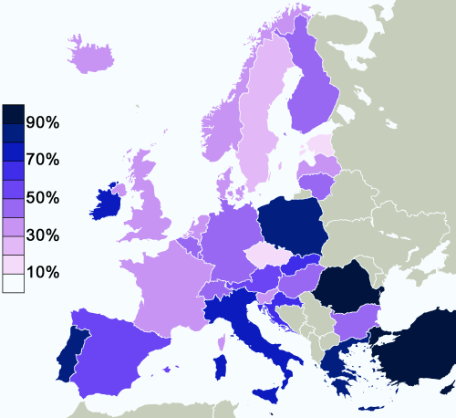 Obrázek Europe belief in god