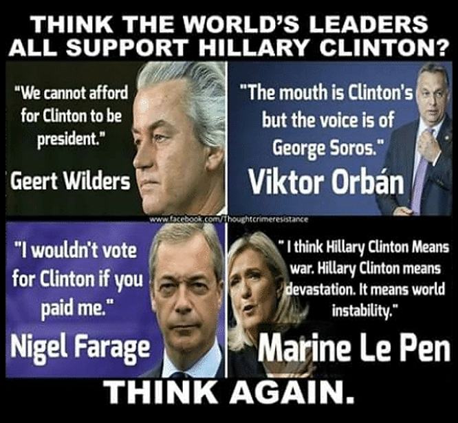 Obrázek Europe wisest people about Hillary Clinton