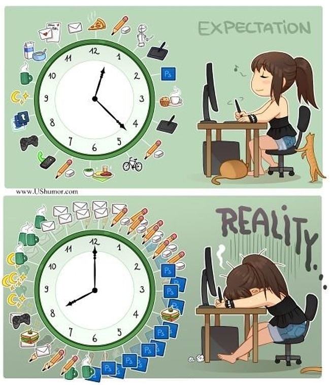 Obrázek Expectaion vs reality study hours