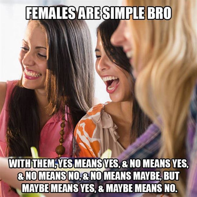 Obrázek Females Are Simple Bro
