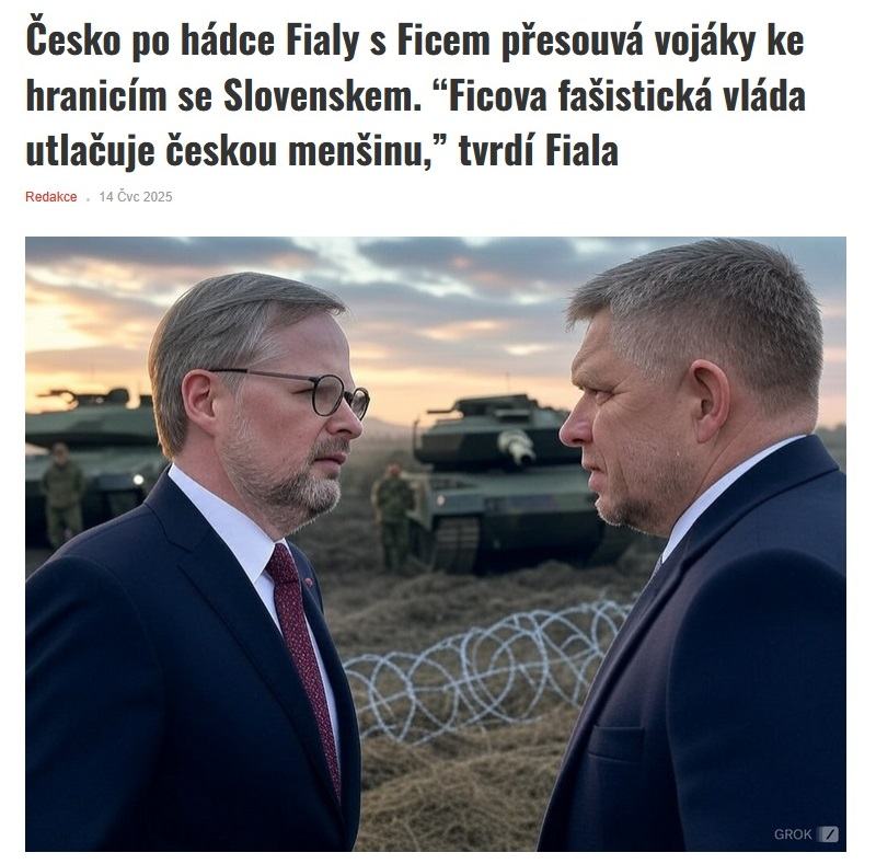 Obrázek Ficova fasisticka vlada utlacuje ceskou mensinu