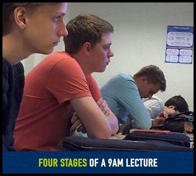 Obrázek Four Stages Of Early Morning Lecture